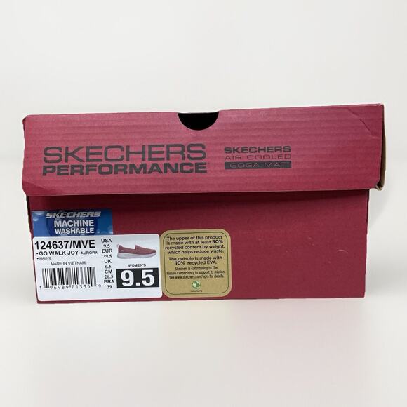 Skechers Womens 9.5 Go Walk Joy Aurora Slip On Sneakers Mauve Mesh Lightweight - Picture 7 of 7